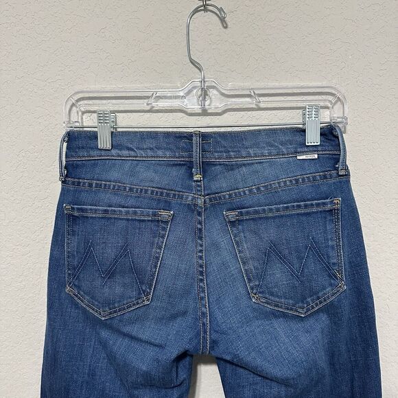 Mother The Runway Out Of The Blue Jeans Women’s Size 24 Denim Straight Leg - Picture 7 of 10